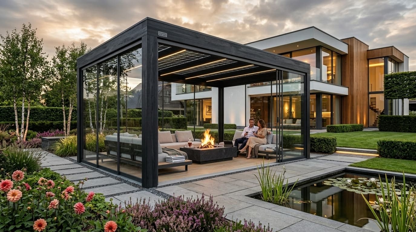 Bifaciale zonnetechnologie in het houten Aurora-dak